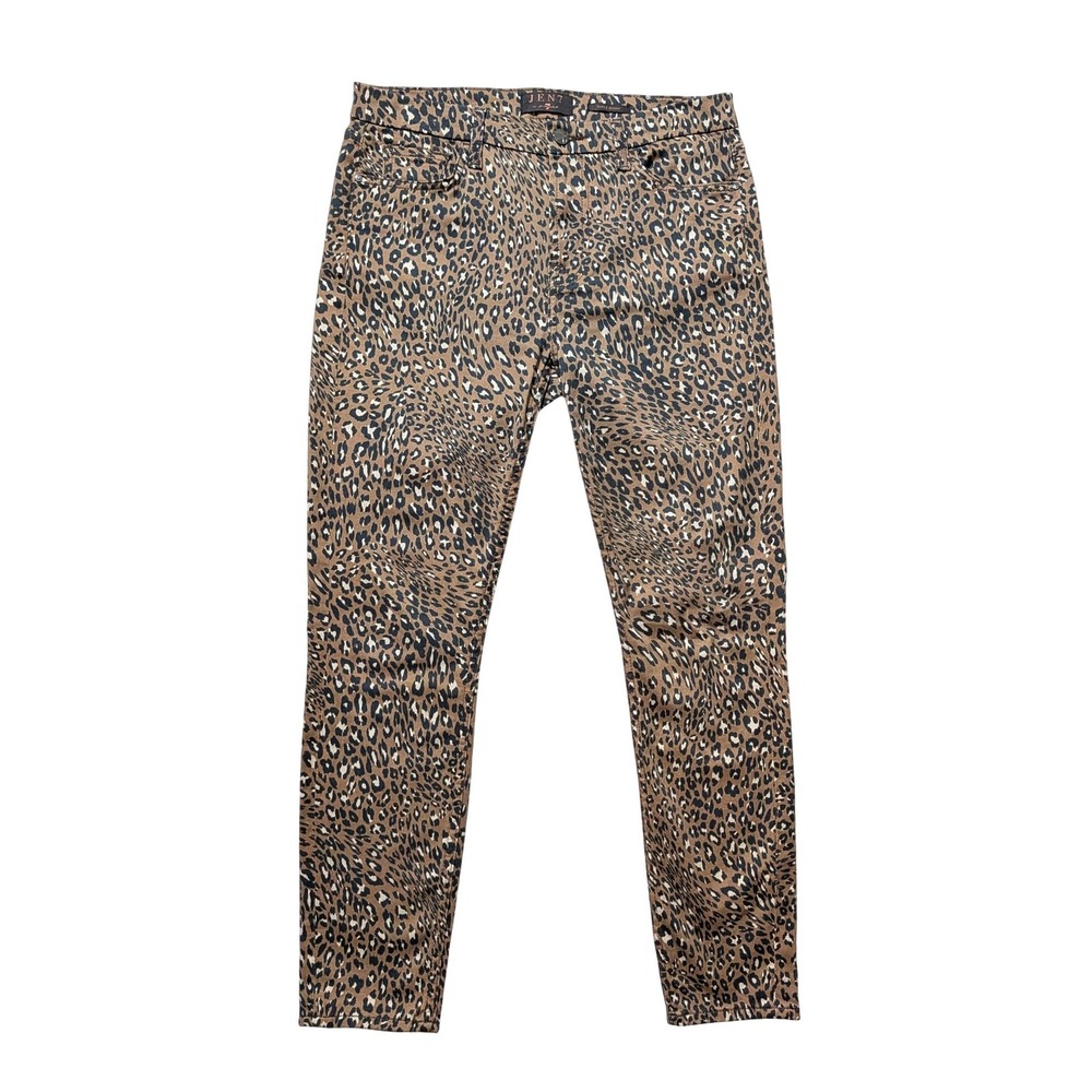 Jen7 by 7 For All Mankind Leopard Print Cotton Ankle Skinny Jeans Size 6